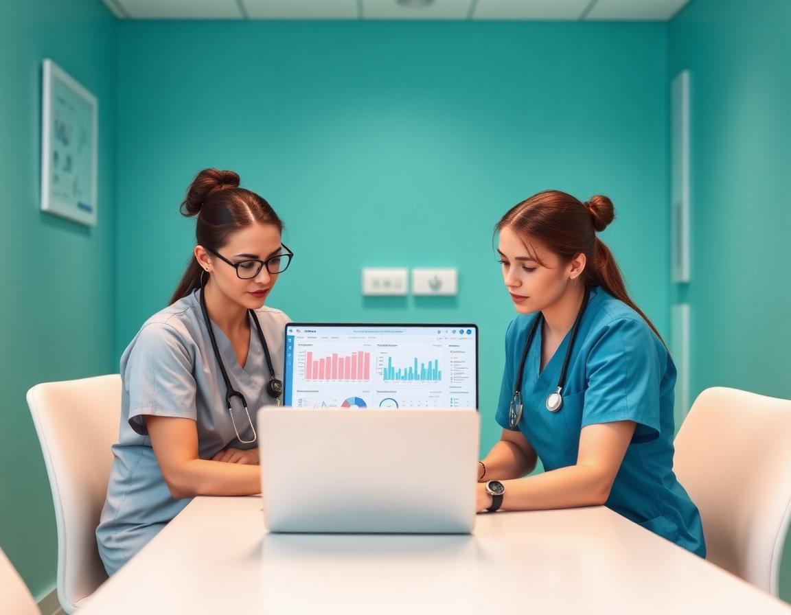 Nurse leaders reviewing anonymous training assessment summaries